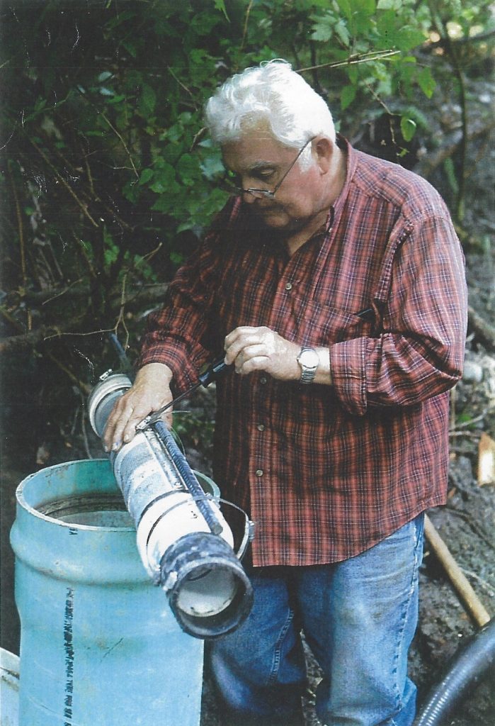 Bill Hagen modifies the intake pipe; 2009